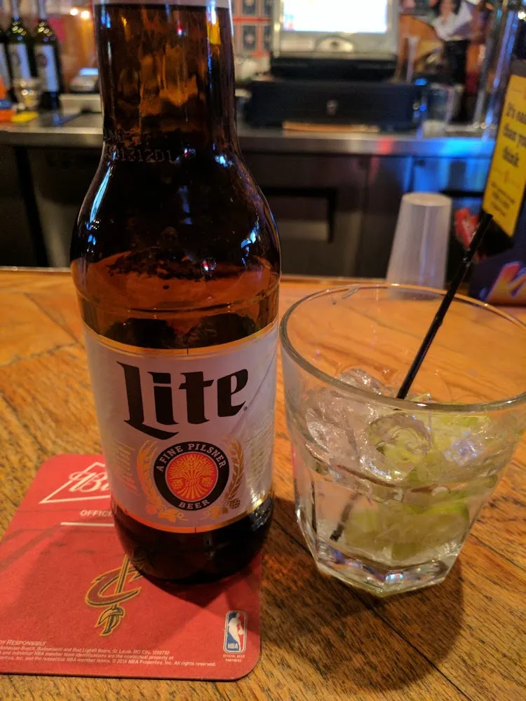 Vodka on the Rocks and Miller Light